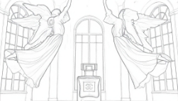 Traditional animatic sketch for commercial production